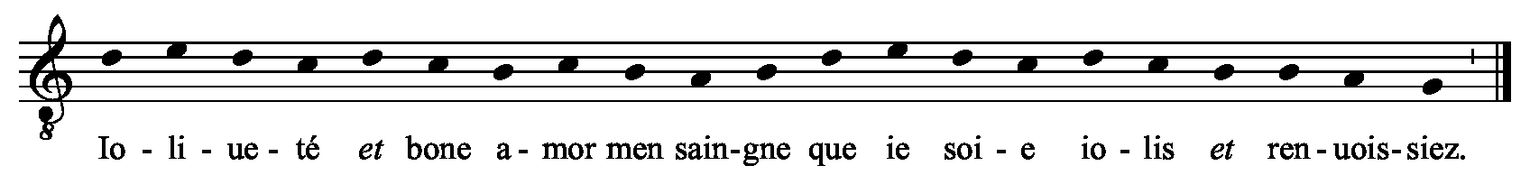 Refrain musical notation